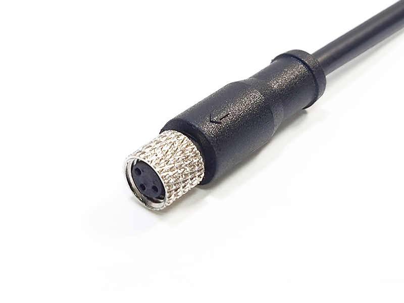 SENSOR CONNECTOR M8 SOCKET 3POS FEMALE CABLE ASSEMBLY IP67 WATERPROOF