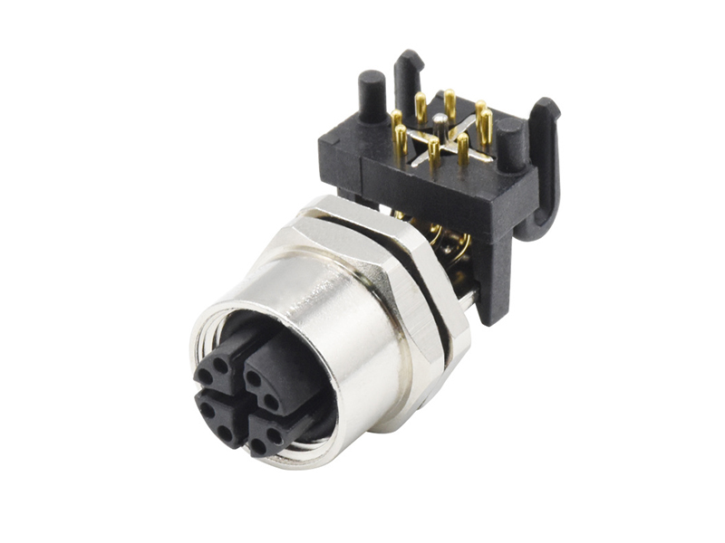 M12 X CODE ETHERNET WITH POWER PANEL REAR MOUNT DEVICE CONNECTOR PCB