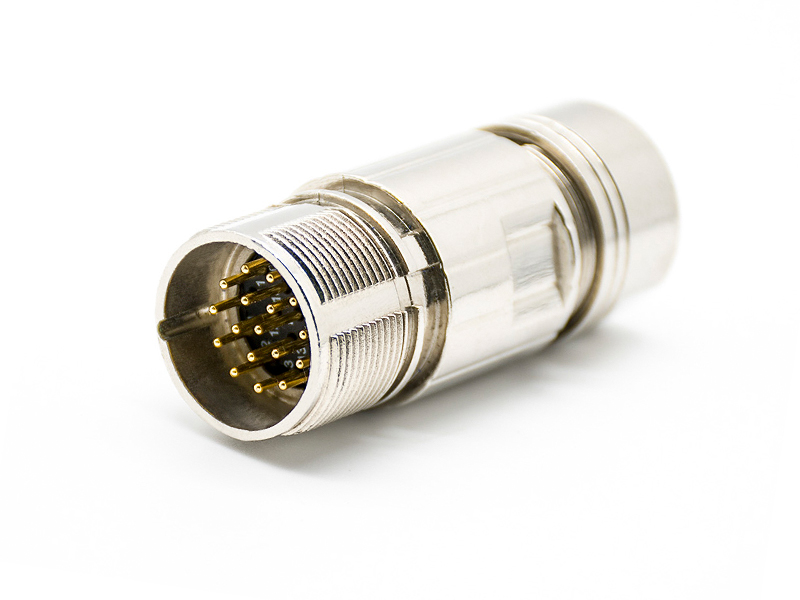M23 PLUG 17PIN CONNECTOR STANDARD MOTOR CABLE ASSEMBLING CONNECTOR