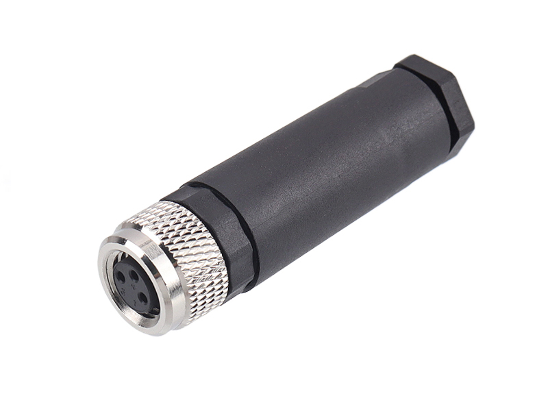 SENSOR CONNECTOR M8 SOCKET 3PIN FIELD INSTALLATION FEMALE SCREW TERMINATION STRAIGHT