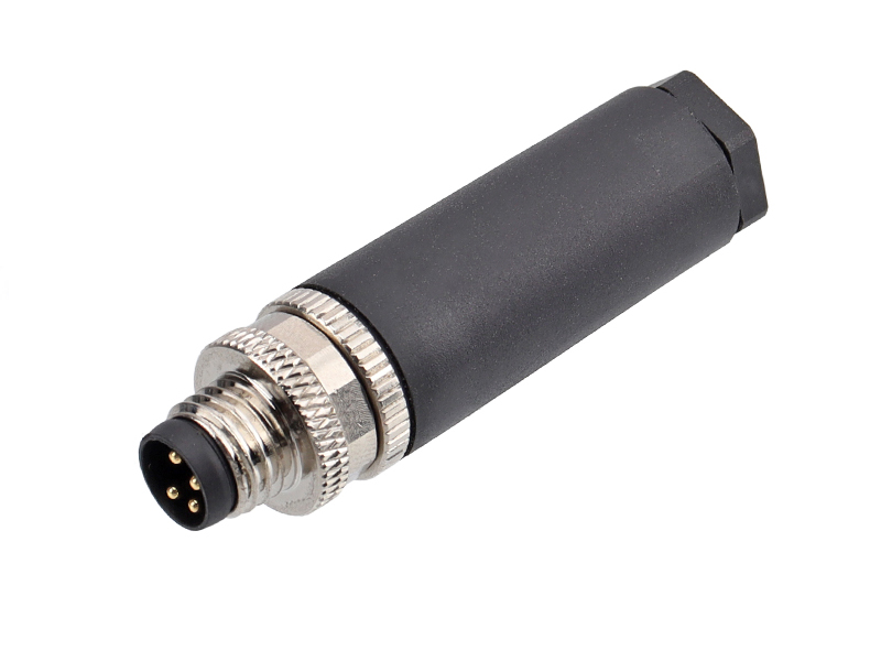 M8 SENSOR CONNECTOR PLUG FIELD INSTALLATION 4PIN MALE SOLDER PINS STRAIGHT